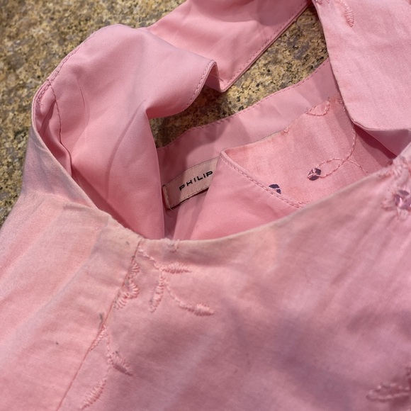 Philip Decaprio WITH FLAWS Pink Dress Lined Sequins Lace 8 - Picture 8 of 17